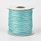 Eco-Friendly Korean Waxed Polyester Cord, Cyan, 3mm, about 41.01~41.56 Yards(37.5~38m)/Roll