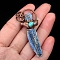 Kyanite with Metal Pendants, Irregular, for Necklaces Making, 17.72 inch(45cm)