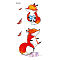 Anmial Theme Removable Temporary Water Proof Tattoos Paper Stickers, Fox Pattern, 10.5x6cm