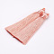 Nylon Tassels Big Pendant Decorations, PeachPuff, 83~92x9~10mm, Hole: 1.5~4mm