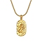 Constellations Cubic Zirconia Pendant Necklace, with Golden Stainless Steel Round Snake Chains, Leo, 17.72 inch(45cm)