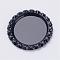 Iron Cabochon Settings, Planish Beer Bottle Cap, Flat Round, Black, Tray: 26mm, 34x3mm