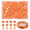 DIY Stretch Bracelet Making Kit, Including Heart & Star & Round Acrylic Beads, Elastic Thread, Orange Red, Beads: 6~10x3~6mm, Hole: 1~1.5mm, 200Pcs/box