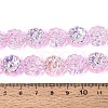 Electroplate Transparent Glass Beads Strands EGLA-N055-01F-4