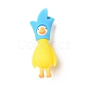 Opaque Resin Cute Duck Big Pendants RESI-D065-B02-1