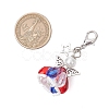 Angel Glass Beaded Pendant Decorations HJEW-MZ00201-03-3