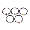 Sport Theme Acrylic Braided Bead Bracelet with Waxed Polyester Cords BJEW-JB10152-1