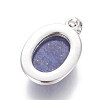 Natural Dyed Lapis Lazuli Pendants G-L512-D07-3