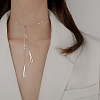 Triangle Brass Slider Lariat Long Necklaces for Women FS-WGD2F26-01-3