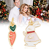 8Pcs 2 Styles Brass Enamel Pendants KK-BBC0025-04-7