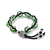 Handmade Glass European Beads Braided Bead Bracelets BJEW-JB05042-01-3