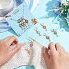 Alloy Enamel Pendant Locking Stitch Markers HJEW-AB00143-3