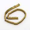 Frosted Electroplate Non-magnetic Synthetic Hematite Bead Strands G-J286-04B-2