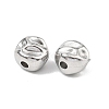 Hammered 304 Stainless Steel Beads STAS-B127-01P-02-2