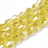 Electroplate Glass Beads Strands EGLA-Q118-8mm-B30-1