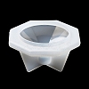 Faceted Octagon DIY Silicone Candle Cup Molds DIY-P078-07-7