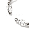 304 Stainless Steel Cross Link Chain Bracelet Making AJEW-JB01378-01-2