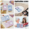 2 Books 2 Colors 3 Inch PVC Mini Love Heart Hollow Photocard Holder Book AJEW-CP0005-36-5