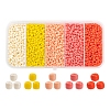 1900Pcs 5 Colors Baking Paint Glass Seed Beads SEED-YW0001-76B-1