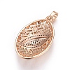 Brass Micro Pave Cubic Zirconia Jewelry Sets SJEW-F189-04KCG-3