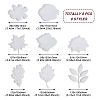 8Pcs 8 Styles Flower & Leaf DIY Cup Mat Silicone Molds DIY-FW0001-25-4
