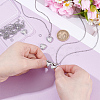 DIY 316 Stainless Steel Locket Pendant Necklaces Making Kits NJEW-HY0001-04B-3
