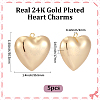 5Pcs Heart Brass Pendants KK-BBC0025-58B-2