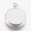 Brass Pendant Cabochon Settings KK-P146-08P-2