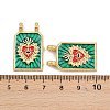 Brass Enamel Pendants X-KK-B157-28C-G-3