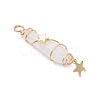 3Pcs 3 Styles Natural Quartz Crystal Pointed Copper Wire Wrapped Faceted Bullet Big Pendants PALLOY-JF03572-01-4