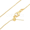 0.5mm Rack Plating Brass Box Chain Adjustable Slider Necklaces for Women Men MAK-L044-52G-1