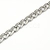 Tarnish Resistant Fashionable 304 Stainless Steel Curb Chain/Twisted Chain Necklaces STAS-A028-N126P-2