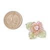 Brass Glass Seed Beaded Flower Pendants PALLOY-MZ01118-3