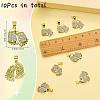 10Pcs Brass Pave Cubic Zirconia Pendants KK-SZ0002-66-2