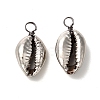 Electroplated Shell Beads Pendants PALLOY-JF01002-2