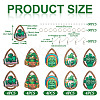 Saint Patrick's Day DIY Wood Teardrop Earring Making Kit DIY-TA0009-12-3