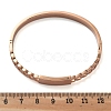 Ion Plating(IP) 304 Stainless Steel Hinged Bangles for Women BJEW-A011-21RG-5