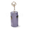 PU Imitation Leather Lipstick Pouch Holder Pendant Keychain KEYC-E039-01KCG-06-2