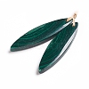 Natural Malachite Pendants X-G-G827-01C-2