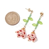 Dyed Natural Agate Dangle Stud Earrings EJEW-MZ00125-01-3
