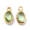 Eco-Friendly Brass with Glass Pendants X-KK-K268-01Q-2