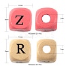 420Pcs 2 Style Natural Wood Printed Beads WOOD-LS0001-31-3