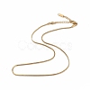 Ion Plating(IP) 304 Stainless Steel Round Snake Chain Necklace for Men Women NJEW-K245-012A-1