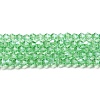 Transparent Electroplate Glass Beads Strands GLAA-F029-4mm-C24-1