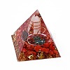 Resin Orgonite Pyramid Home Display Decorations G-PW0004-56A-02-3