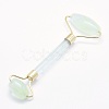 Green Watermelon Stone Glass Brass Face Massager MRMJ-G009-20G-2