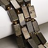 Natural Gold Pyrite/Golden Pyrite Beads Strands G-F833-C01-02-1