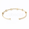 Brass Cuff Bangles BJEW-A134-02G-M-4