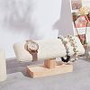 Bamboo Faux Suede T-Bar Bracelet Display Stands BDIS-WH0002-07B-2