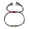 304 Stainless Steel Alphabet Bead Adjustable Bracelets IC6774-3-1